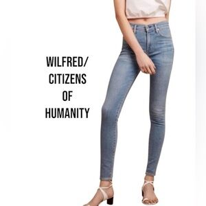 Aritzia Citizens Of Humanity Aida High Rise Skinny Light Blue Denim Jeans Sz 31